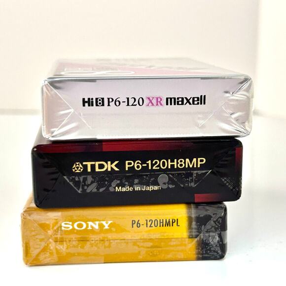 Lot of 3 Hi8 Digital8 Cassette Tapes Blank Video Cassette Sony/TDK/Maxell NEW - Picture 4 of 13